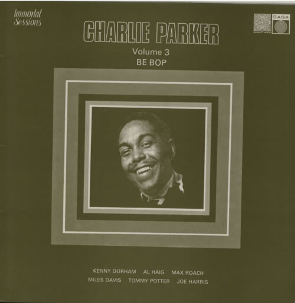 Charlie Parker Volume 3 - Be Bop UK vinyl LP album (LP record) SAGA6908