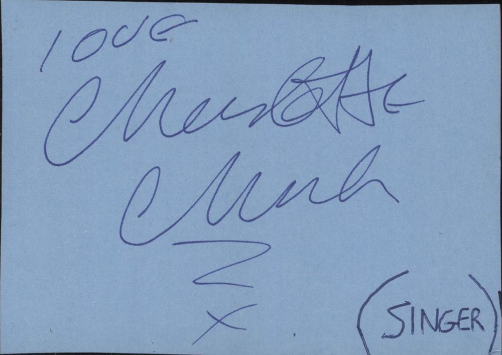 Charlotte Church Autograph UK memorabilia AUTOGRAPH