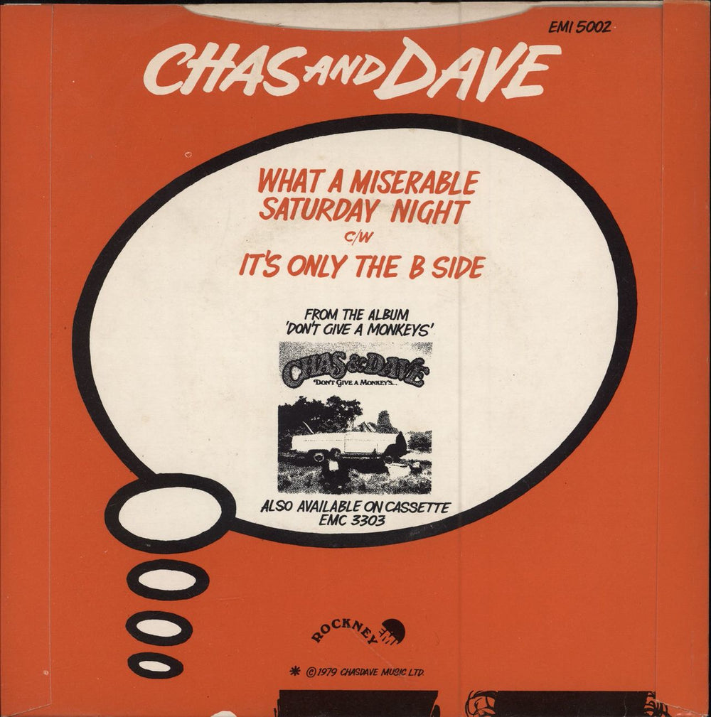 Chas & Dave What A Miserable Saturday Night UK 7" vinyl single (7 inch record / 45)