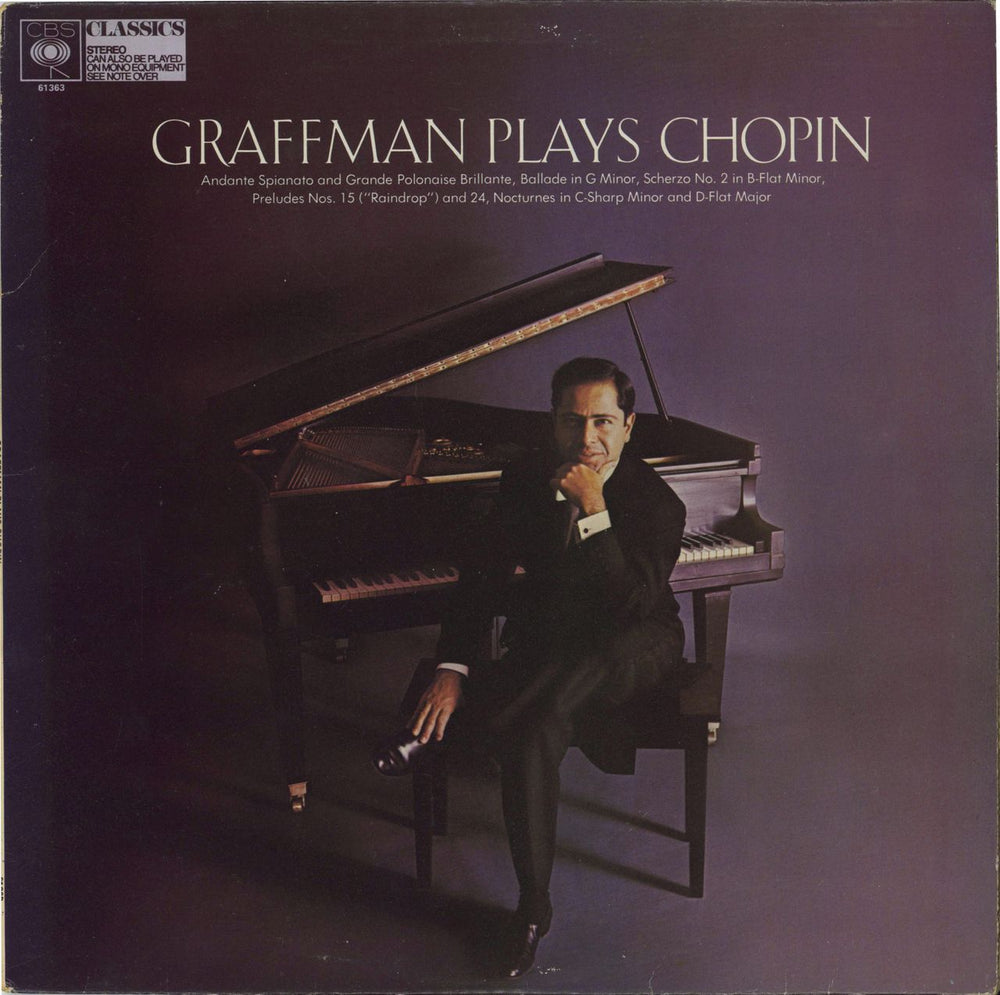 Chopin Graffman Plays Chopin UK vinyl LP album (LP record) 61363