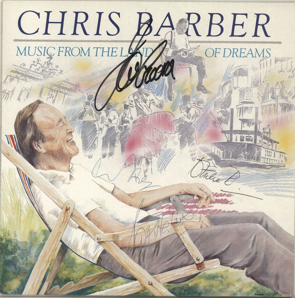 Chris Barber Music From The Land Of Dreams - Autographed UK vinyl LP album (LP record) SNTF962