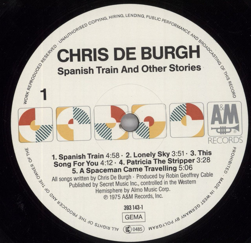 Chris De Burgh Spanish Train And Other Stories German vinyl LP album (LP record) BURLPSP822845