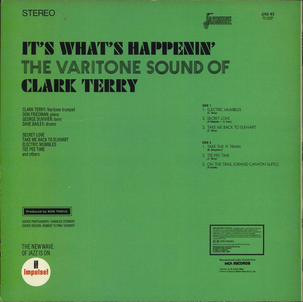 Clark Terry It's What's Happenin' UK vinyl LP album (LP record)