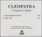 Cleopatra Cleopatra's Theme US Promo CD single (CD5 / 5") CD ACETATE