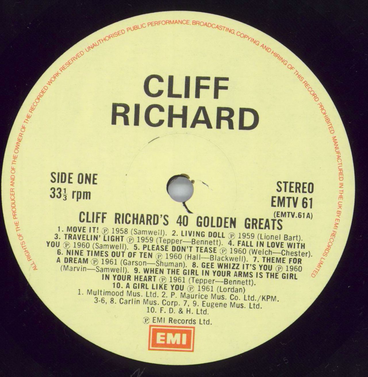 Cliff Richard 40 Golden Greats - 2nd Uk 2-lp Vinyl Set — Rarevinyl.com