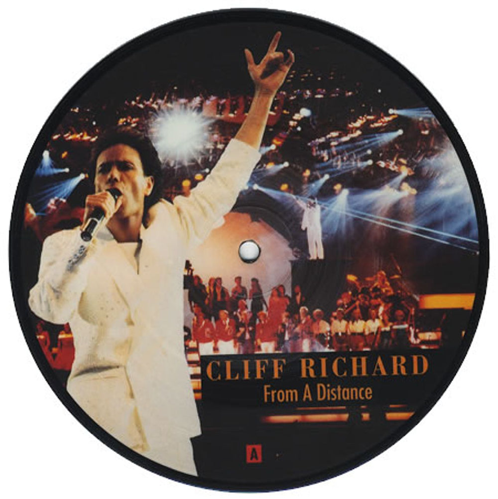 Cliff Richard From A Distance UK 7" vinyl picture disc (7 inch picture disc single) EMPD155