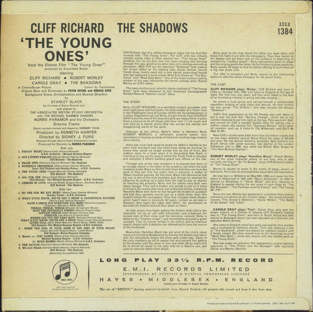 Cliff Richard The Young Ones - 1st - EX UK vinyl LP album (LP record)