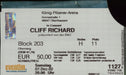 Cliff Richard Wanted On Tour 2002/2003 + Ticket Stub UK tour programme