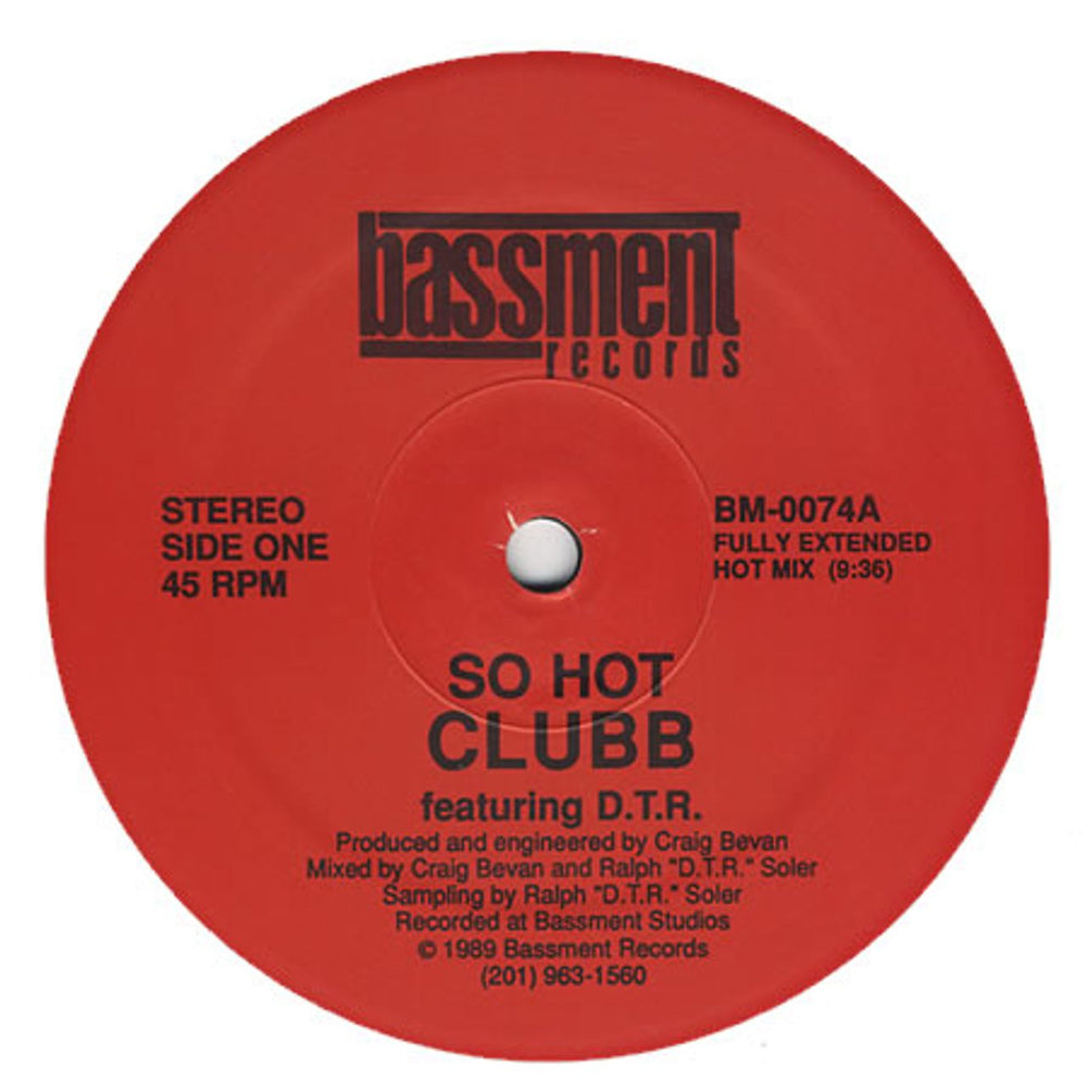 Clubb So Hot US 12" vinyl single (12 inch record / Maxi-single) BM-0074