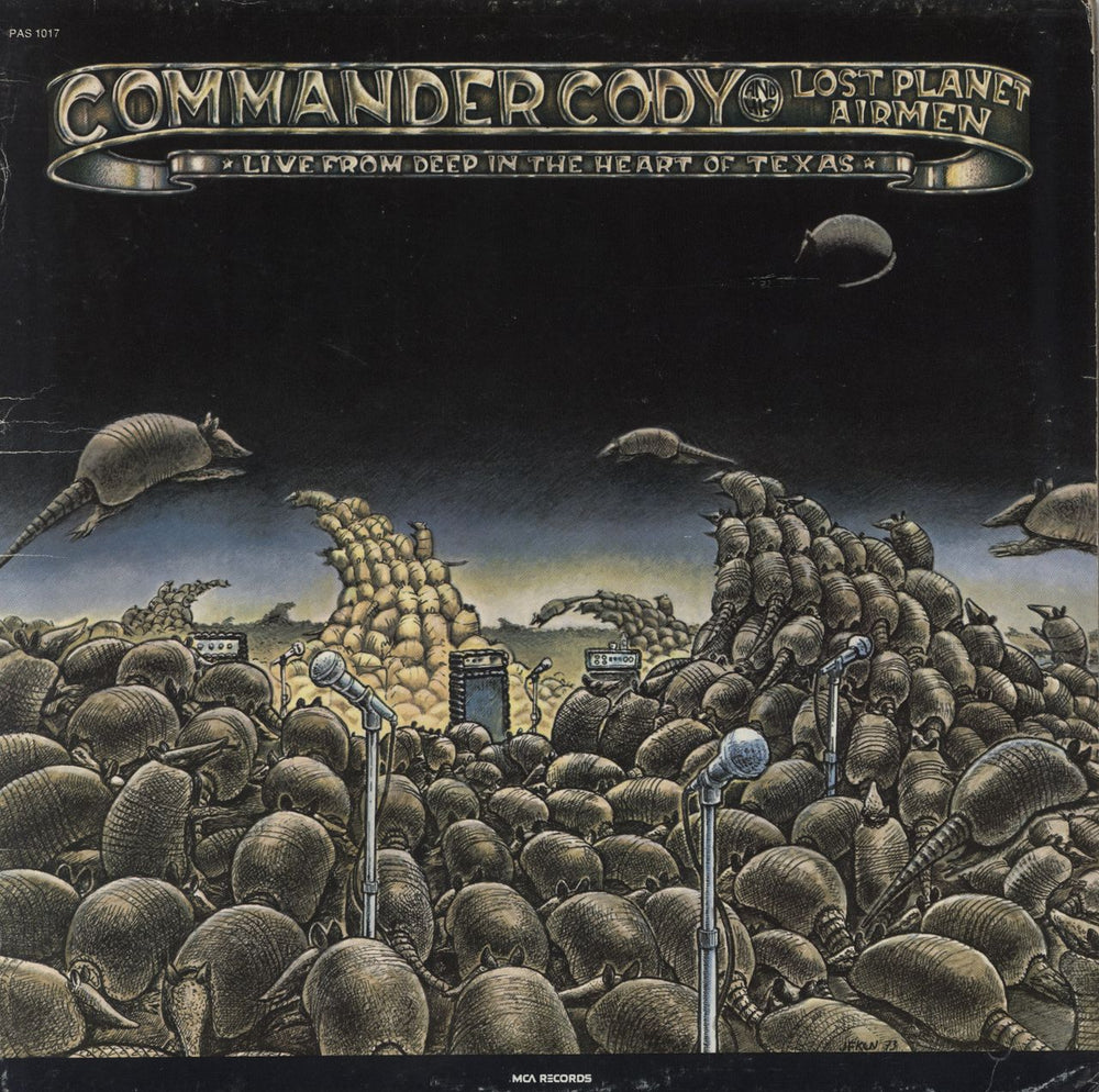 Commander Cody & The Lost Planet Airmen Live From Deep In The Heart Of Texas US vinyl LP album (LP record) PAS1017