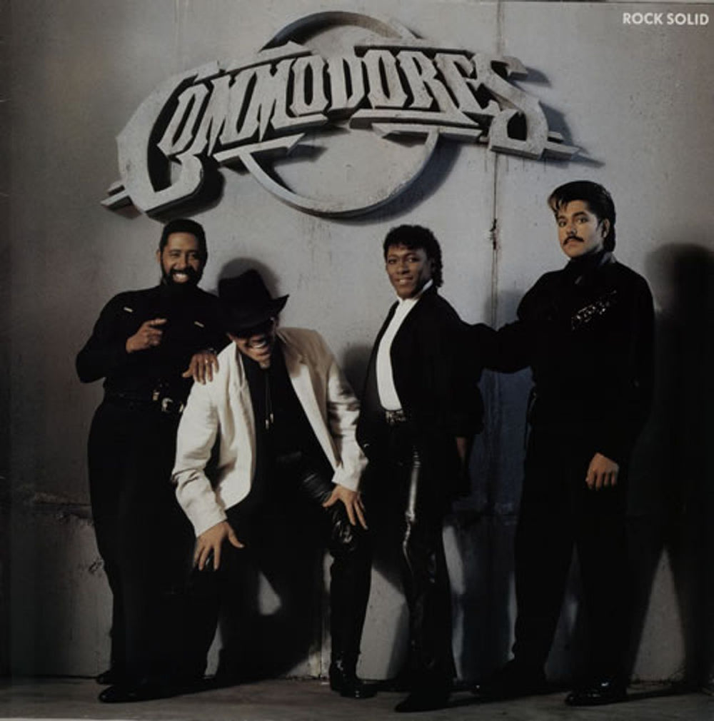 Commodores Rock Solid German vinyl LP album (LP record) 835369-1
