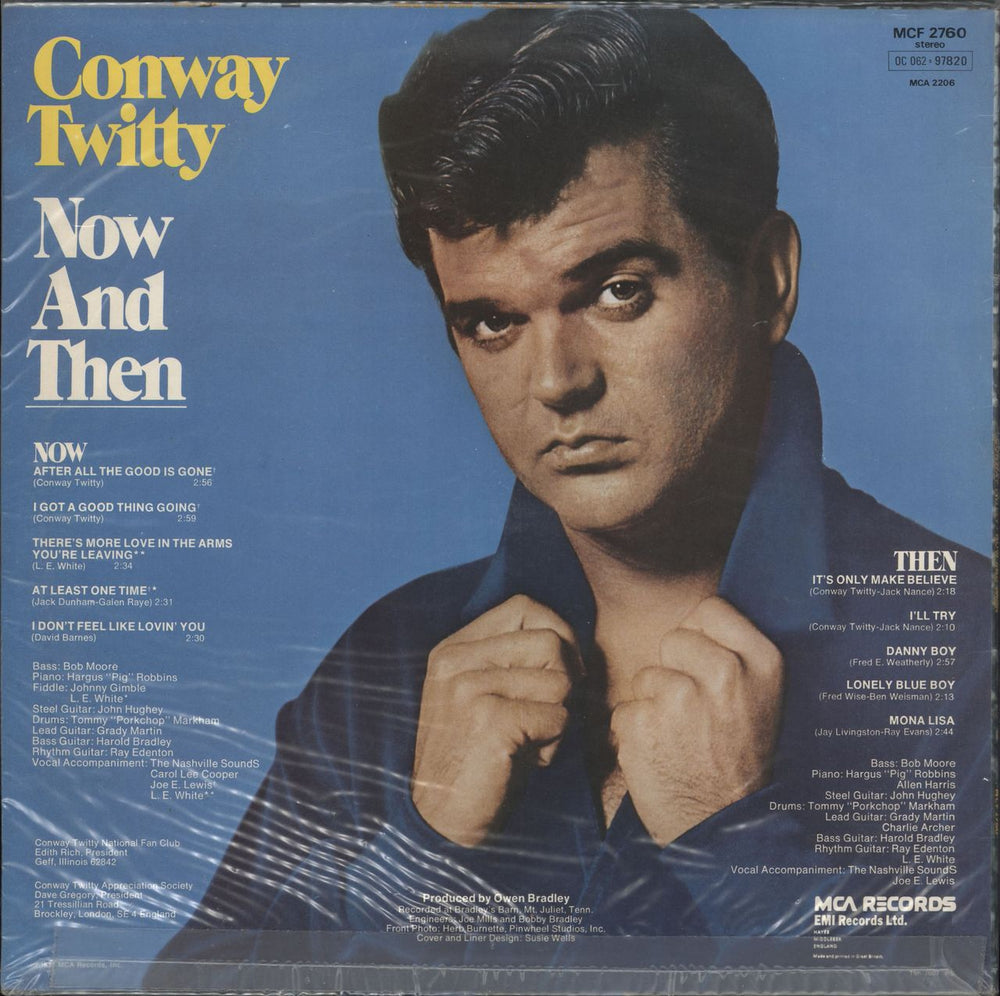 Conway Twitty Now And Then (After All The Good Is Gone) UK vinyl LP album (LP record)