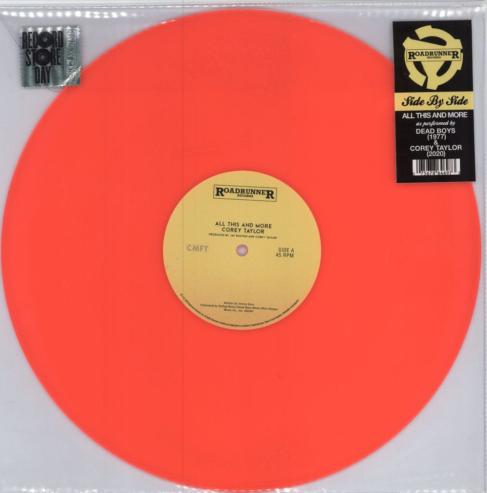 Corey Taylor  All This And More - RSD 2020 - Pink Vinyl - EX UK 12" vinyl single (12 inch record / Maxi-single) 075678646973