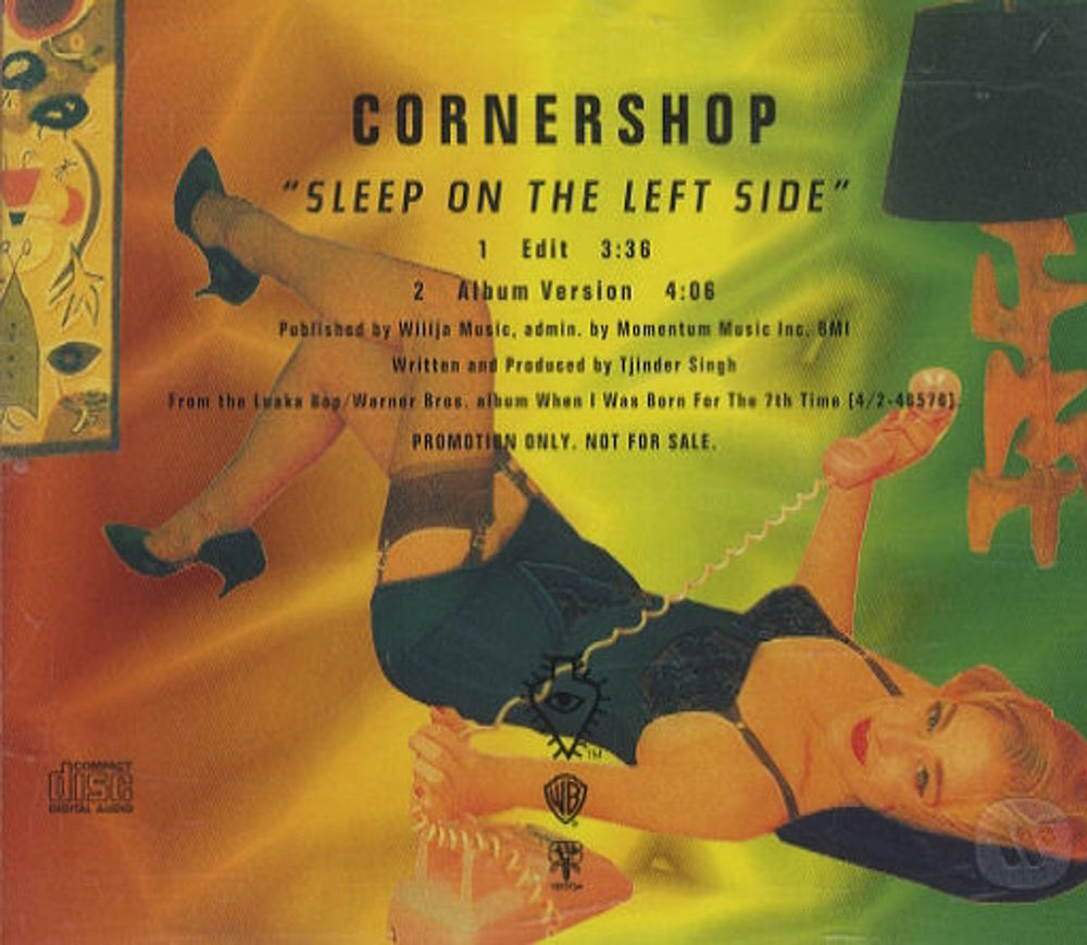 Cornershop Sleep On The Left Side US Promo CD single (CD5 / 5") PRO-CD-9184