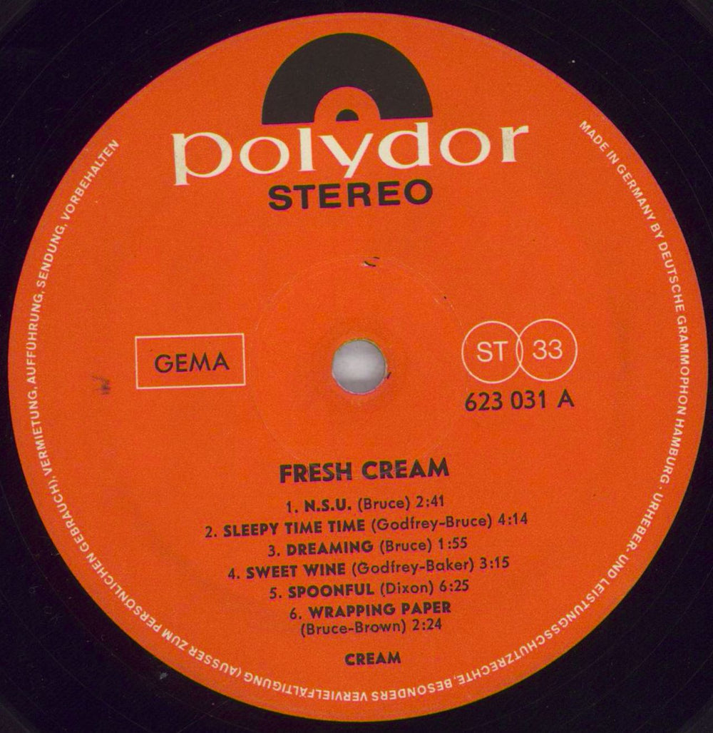 Cream Fresh Cream - VG German vinyl LP album (LP record) CRMLPFR766872