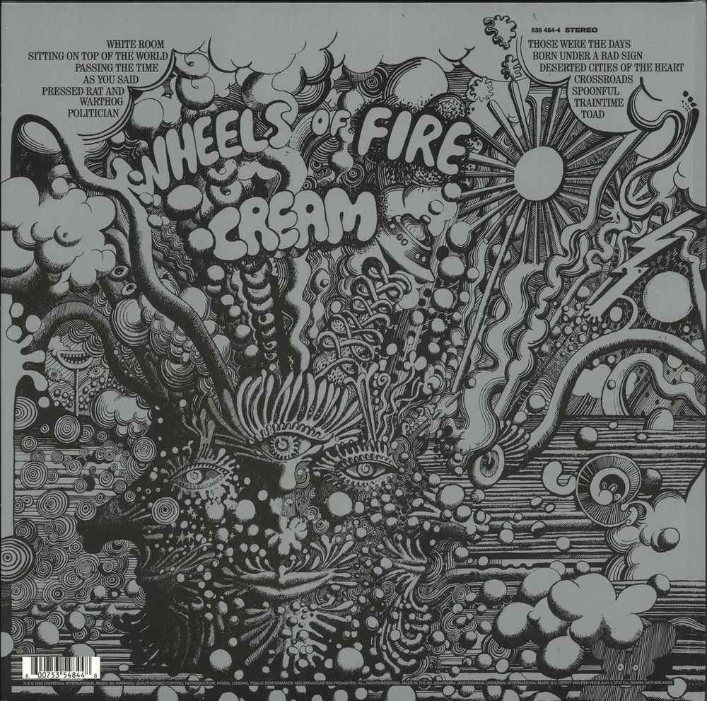 Cream Wheels Of Fire - 180 Gram UK 2-LP vinyl record set (Double LP Album) 600753548448