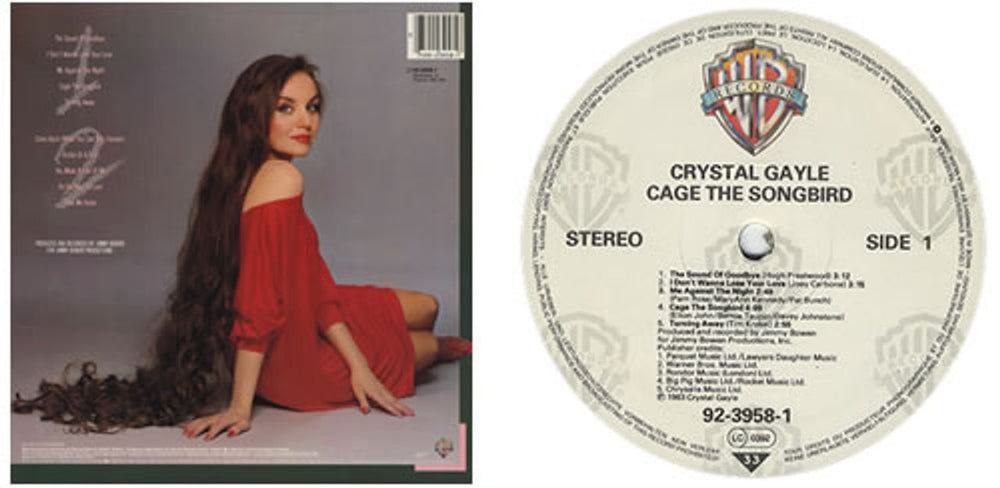 Crystal Gayle Cage The Songbird German vinyl LP album (LP record) CGYLPCA231448