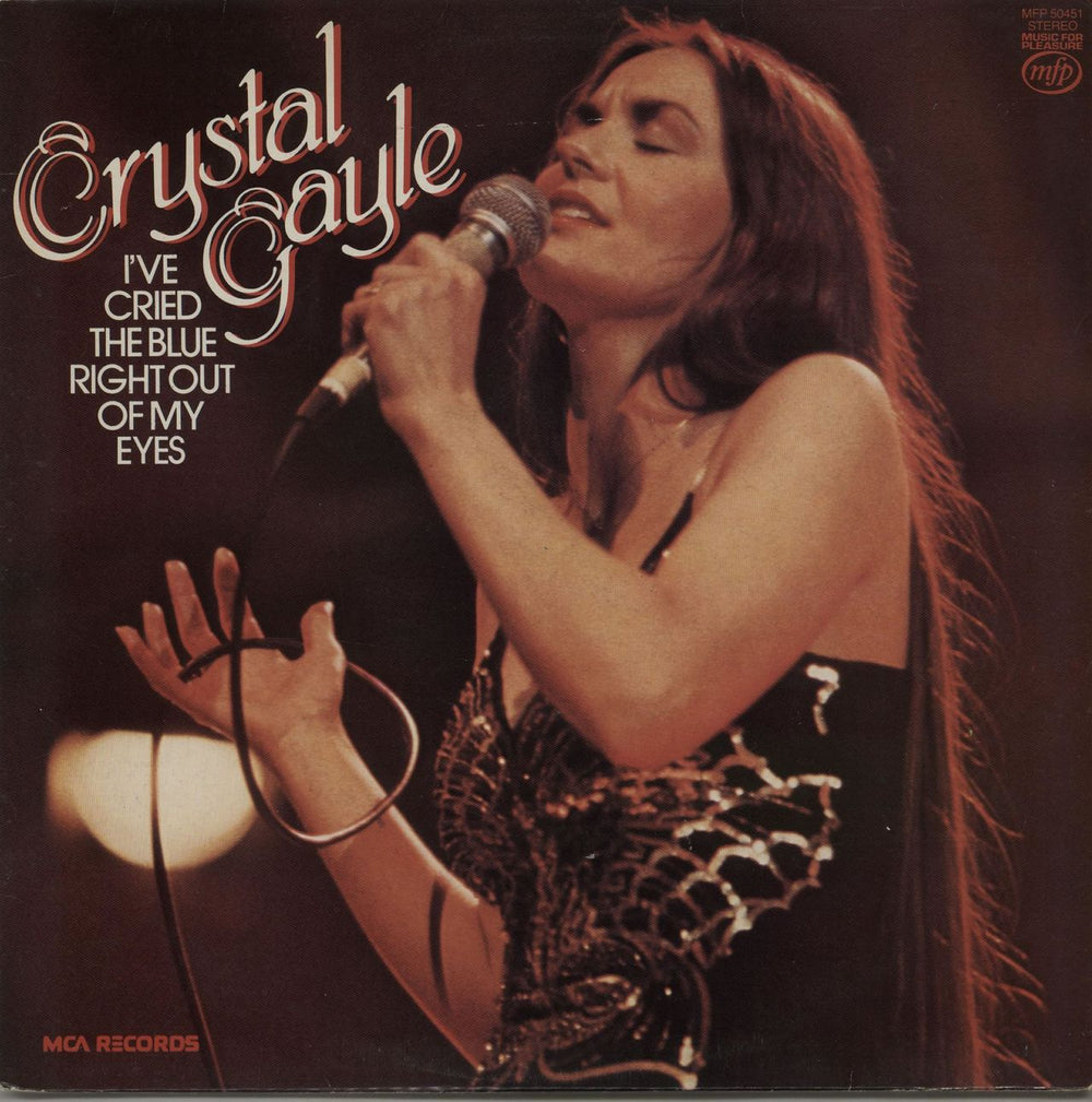 Crystal Gayle I've Cried The Blue Right Out Of My Eyes UK vinyl LP album (LP record) MFP50451