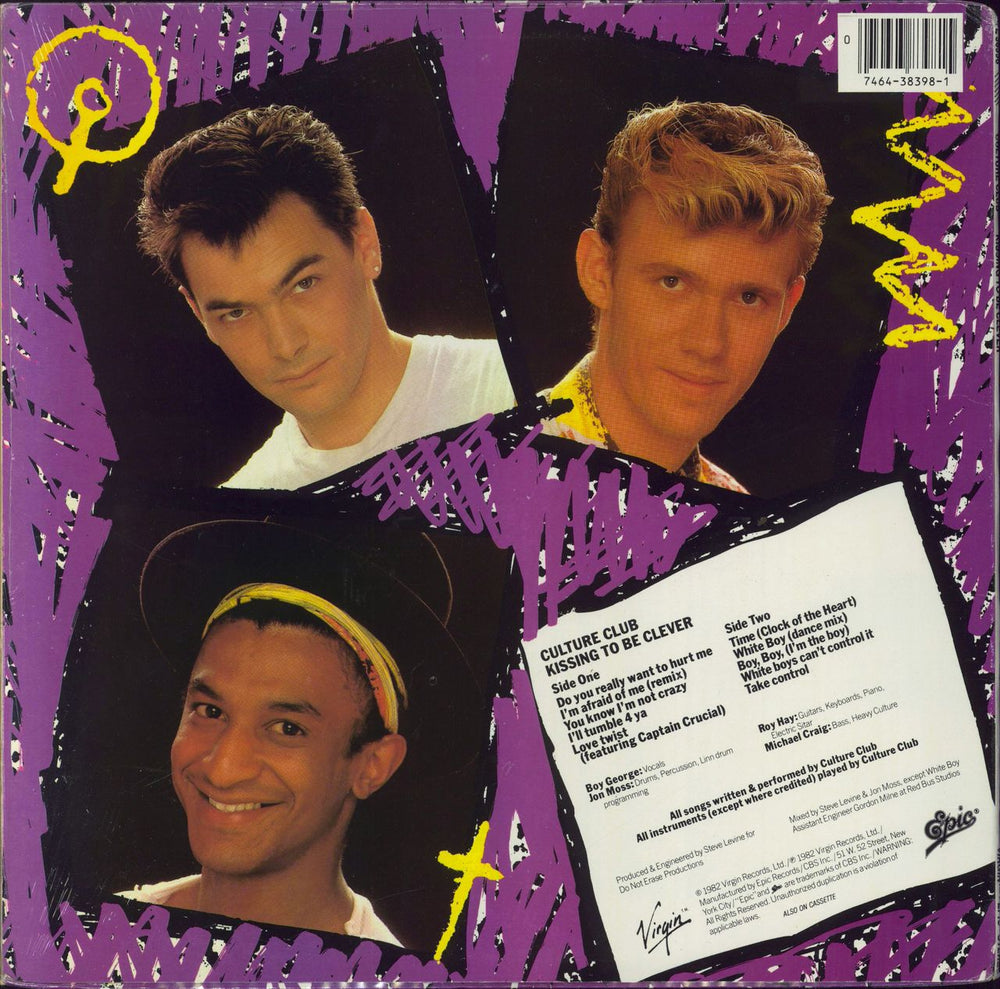 Culture Club Kissing To Be Clever - Shrink US vinyl LP album (LP record) 074643839815