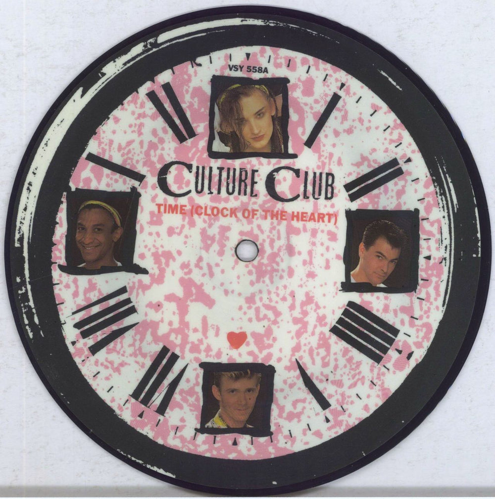 Culture Club Time UK 7" vinyl picture disc (7 inch picture disc single) VSY558