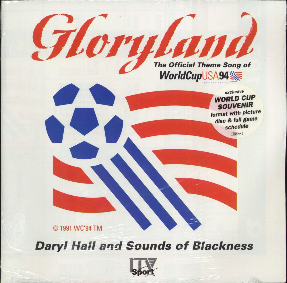 Daryl Hall Gloryland - stickered shrink UK 7" vinyl picture disc (7 inch picture disc single) MER404