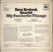 Dave Brubeck My Favorite Things UK vinyl LP album (LP record)