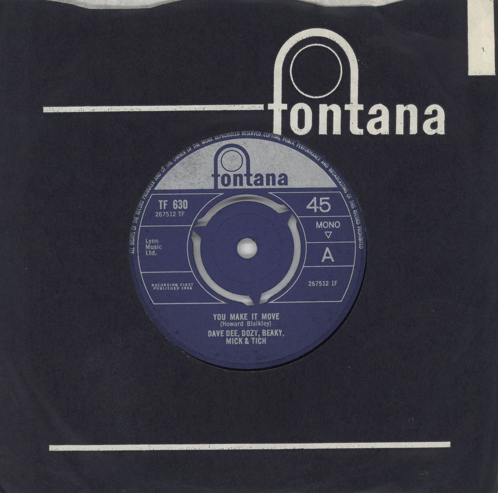 Dave Dee, Dozy, Beaky, Mick & Tich You Make It Move UK 7" vinyl single (7 inch record / 45) TF630