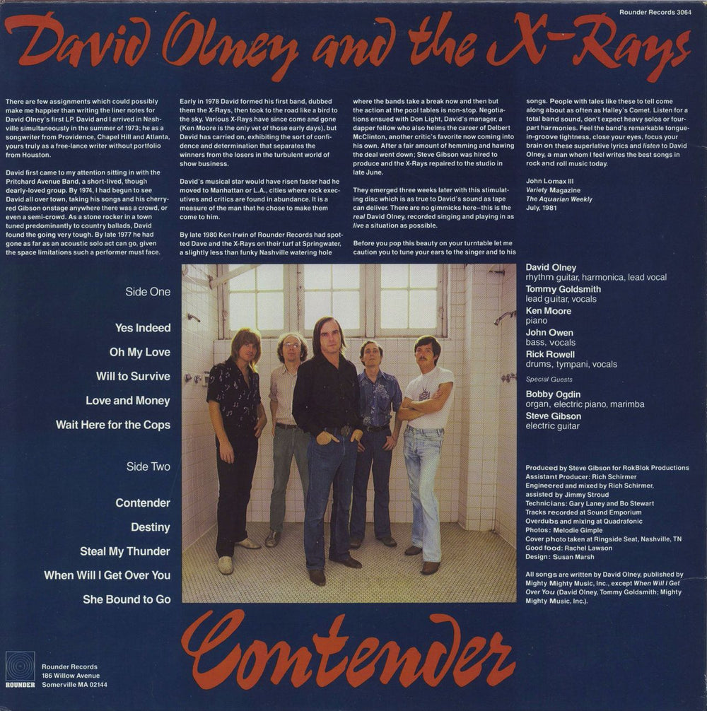 Dave Olney Contender US vinyl LP album (LP record)