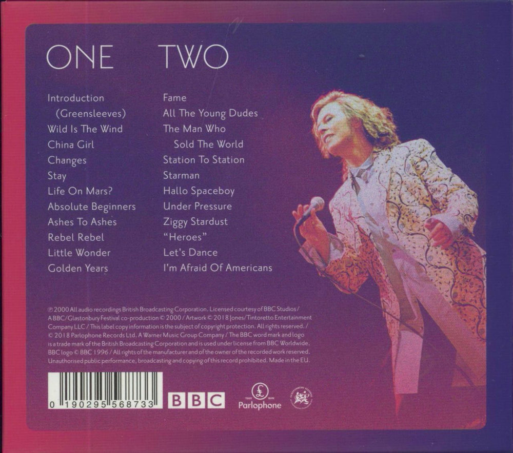 David Bowie Glastonbury 2000 UK 2 CD album set (Double CD) 190295568733