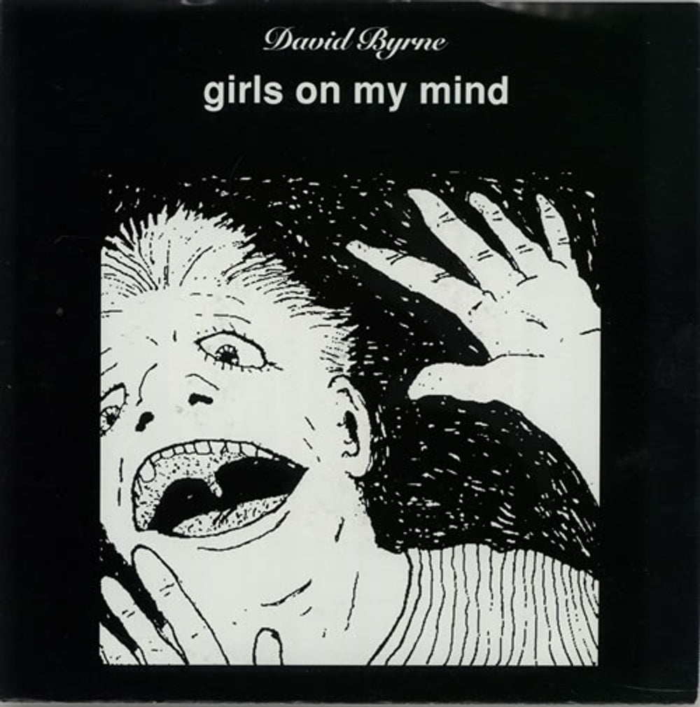 David Byrne Girls On My Mind German 7" vinyl single (7 inch record / 45) 5439189857