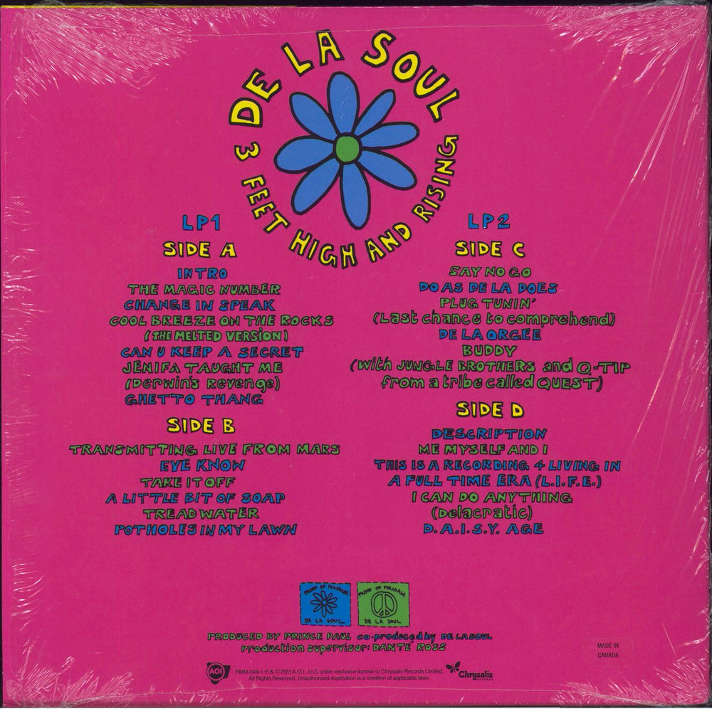 De La Soul 3 Feet High And Rising - Blue Vinyl + Comic Insert UK 2-LP vinyl record set (Double LP Album) 810098503075