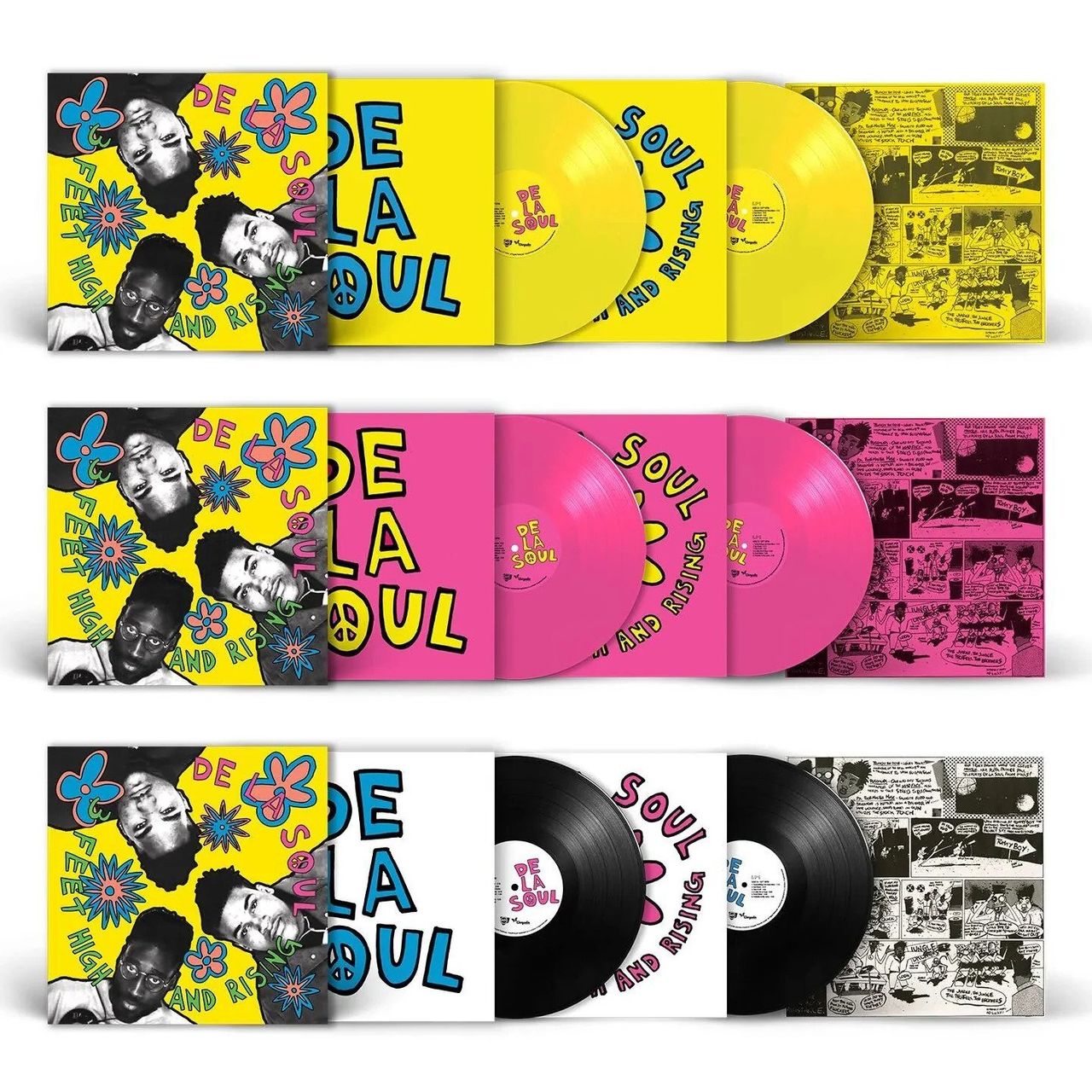 De La Soul 3 Feet High And Rising - Magenta Vinyl + Comic Insert - Sealed  UK 2-LP vinyl set