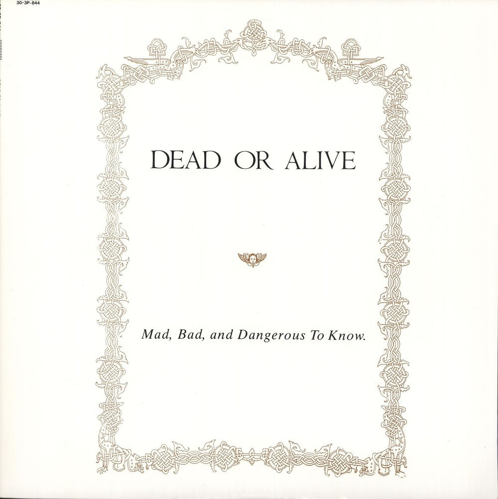 Dead Or Alive Mad Bad And Dangerous To Know Japanese picture disc LP (vinyl picture disc album) 30.3P-844