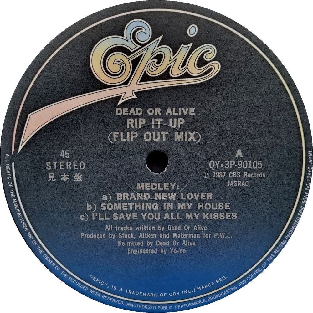 Dead Or Alive Rip It Up Flip Mix Japanese Promo 12" vinyl single (12 inch record / Maxi-single) DOA12RI70250