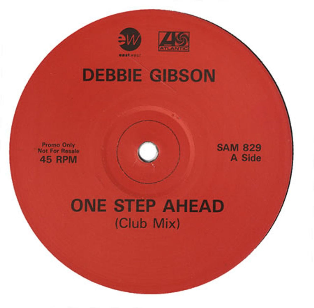 Debbie Gibson One Step Ahead UK Promo 12" vinyl single (12 inch record / Maxi-single) SAM829