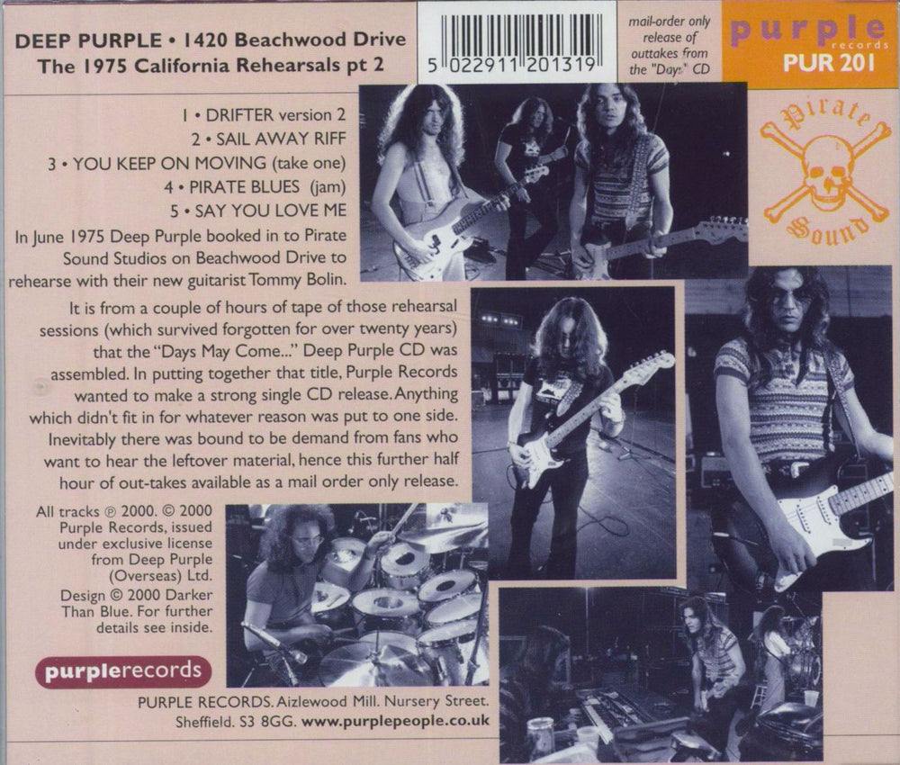 Deep Purple 1420 Beachwood Drive - Part 2 UK CD album (CDLP) 5022911201319