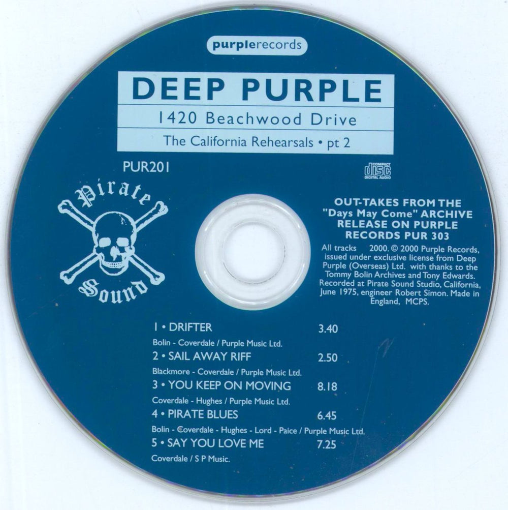 Deep Purple 1420 Beachwood Drive - Part 2 UK CD album (CDLP) DEECDBE423805