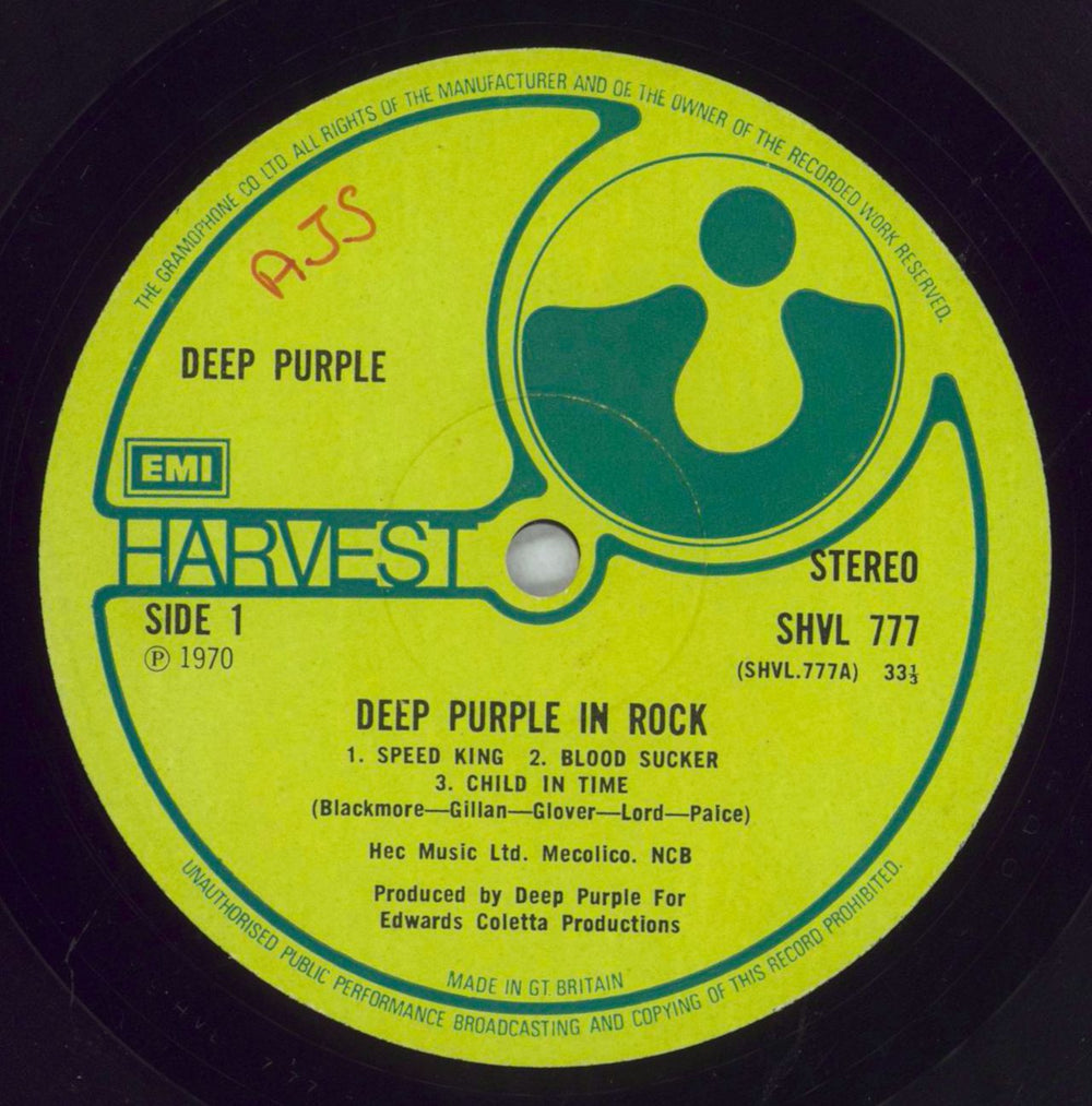 Deep Purple In Rock - 2nd UK vinyl LP album (LP record) DEELPIN825810