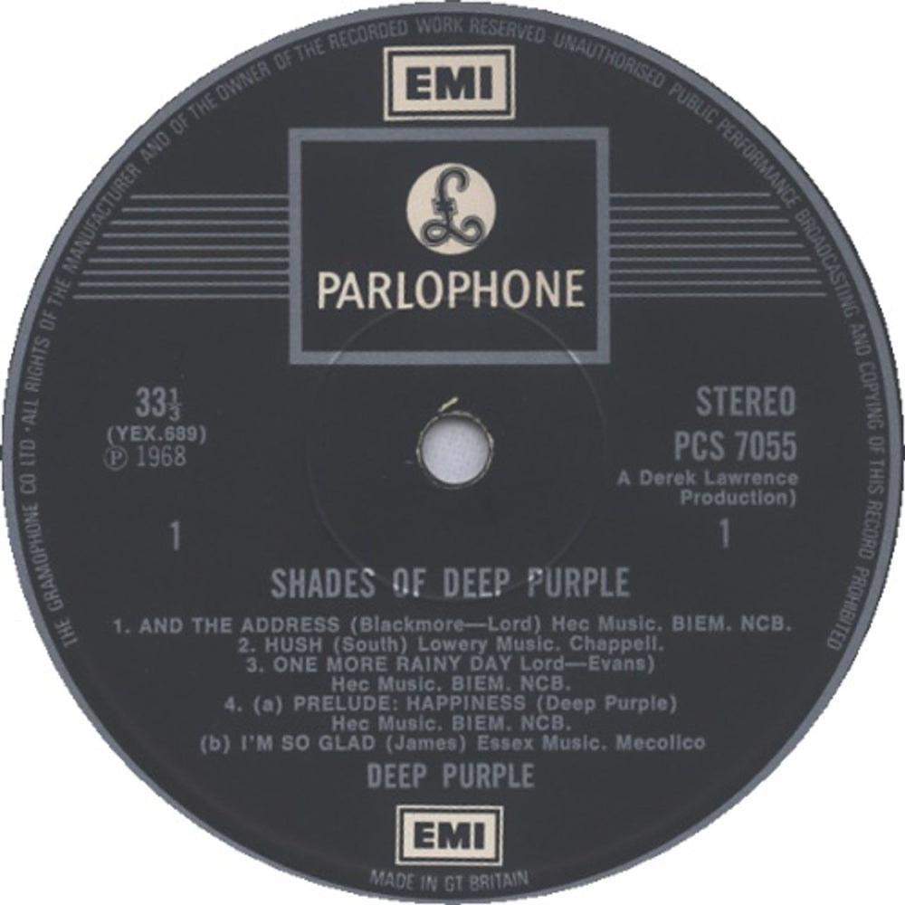 Deep Purple Shades Of Deep Purple - 3rd - Flipback UK vinyl LP album (LP record) DEELPSH592406