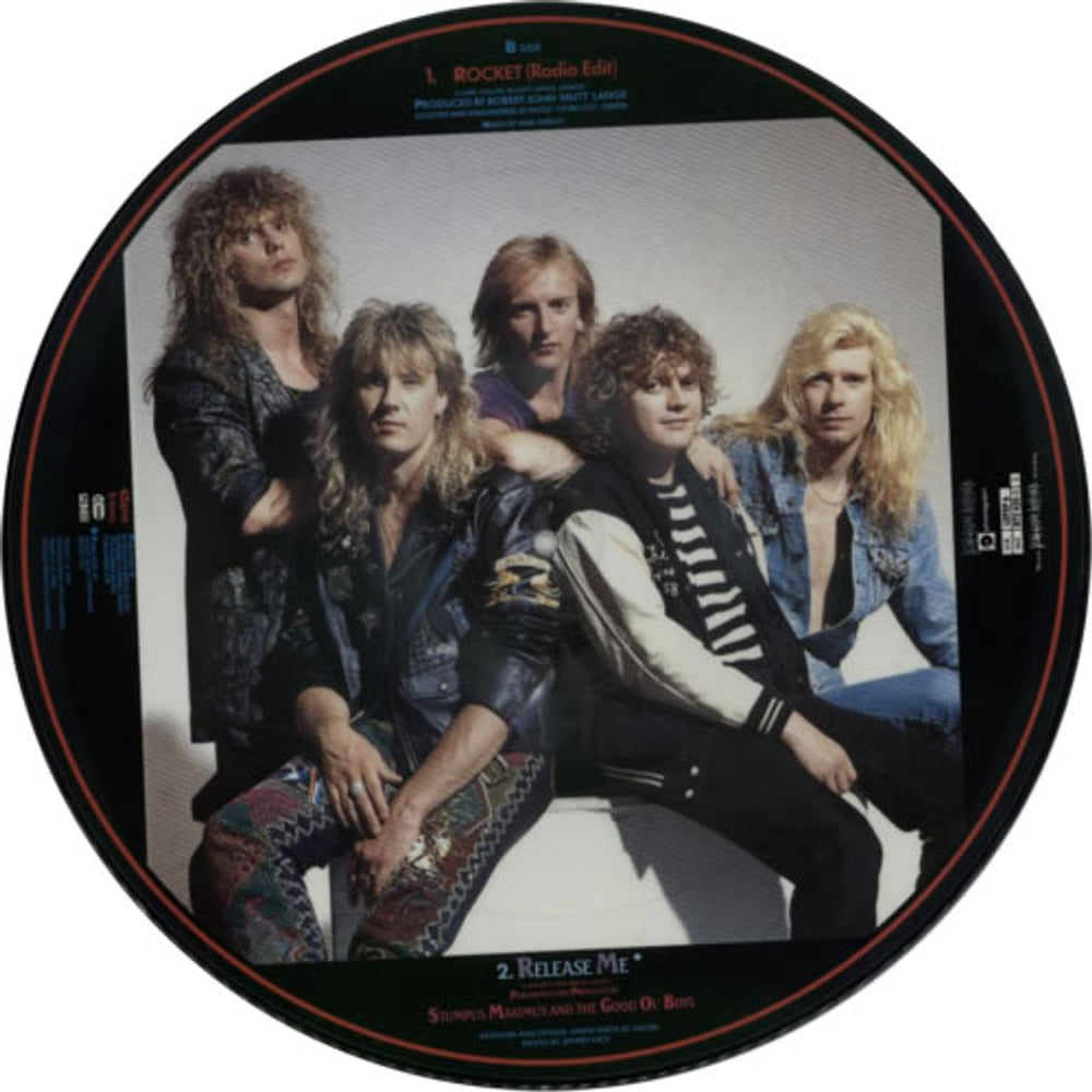 Def Leppard Rocket UK 12" vinyl picture disc (12 inch picture record) DEF2PRO00623