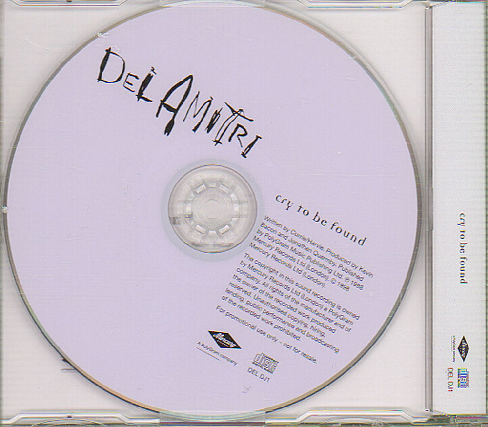 Del Amitri Cry To Be Found UK Promo CD single (CD5 / 5") DELC5CR118499