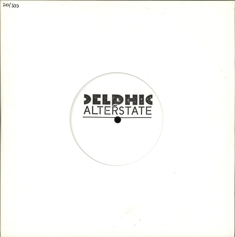 Delphic Alterstate - White Vinyl UK 10" vinyl single (10 inch record) DELPHIC5-A