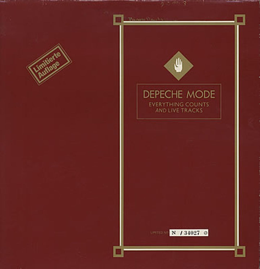 Depeche Mode Everything Counts + Live - Black Vinyl German 12" vinyl single (12 inch record / Maxi-single) INT136.801