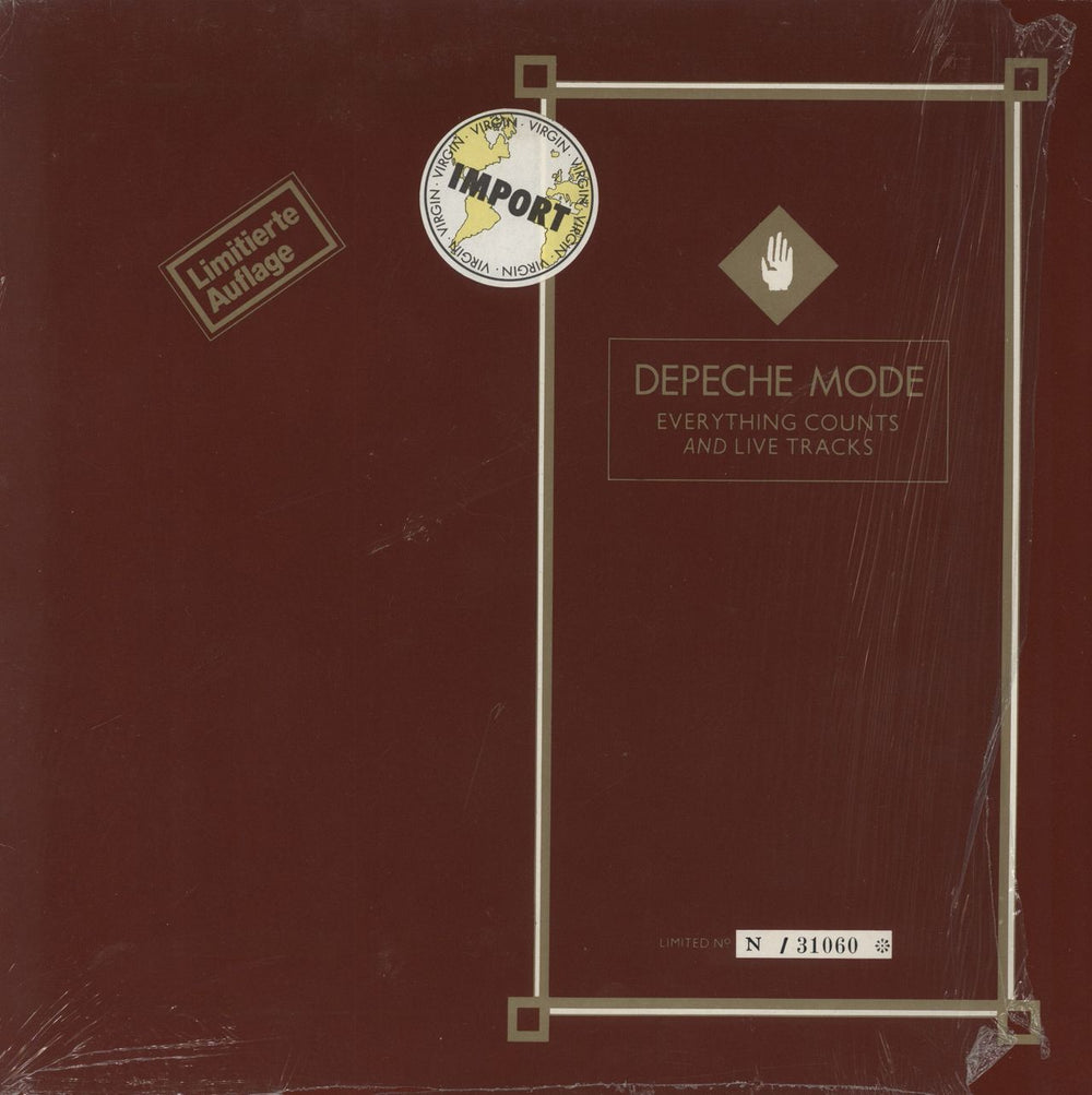 Depeche Mode Everything Counts + Live - Black Vinyl - Shrink German 12" vinyl single (12 inch record / Maxi-single) INT136.801