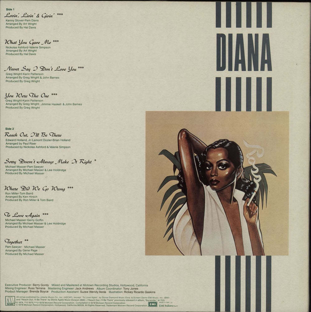 Diana Ross Ross Italian vinyl LP album (LP record)