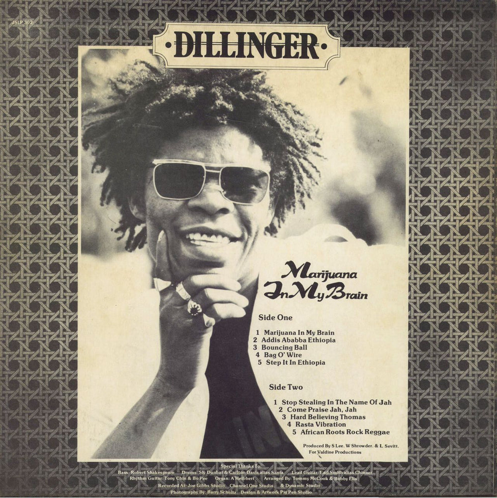 Dillinger Marijuana In My Brain UK vinyl LP album (LP record)