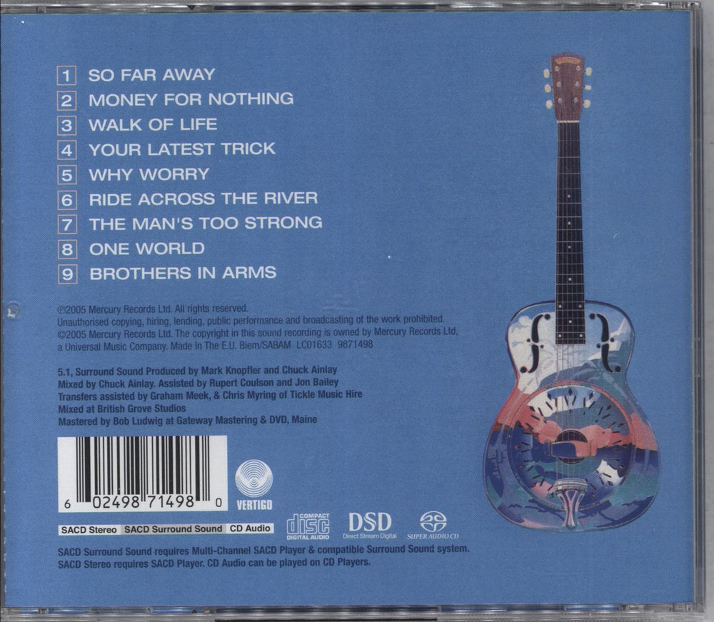 Dire Straits Brothers In Arms - 20th Anniversary Edition UK super audio CD SACD 602498714980