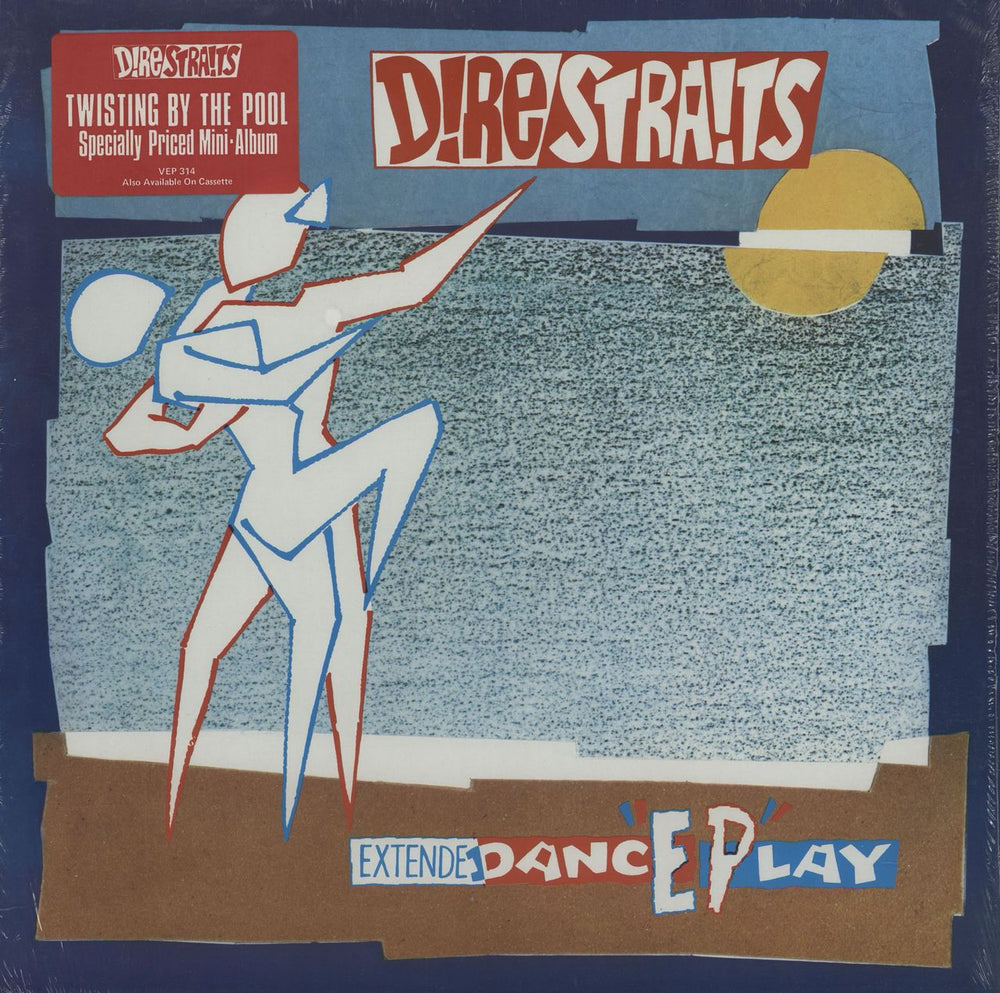 Dire Straits Twisting By The Pool - Stickered Shrink Canadian 12" vinyl single (12 inch record / Maxi-single) VEP314