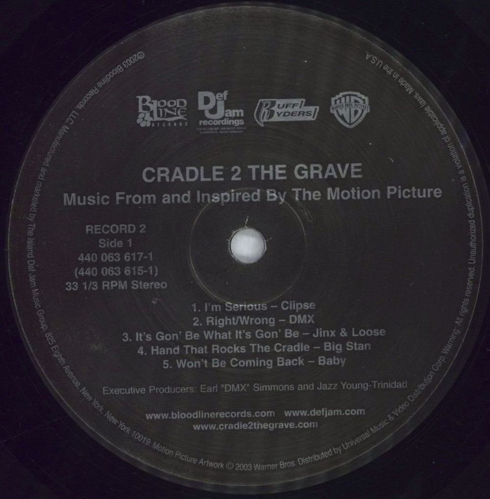 DMX Cradle 2 The Grave US vinyl LP album (LP record) DMXLPCR827928