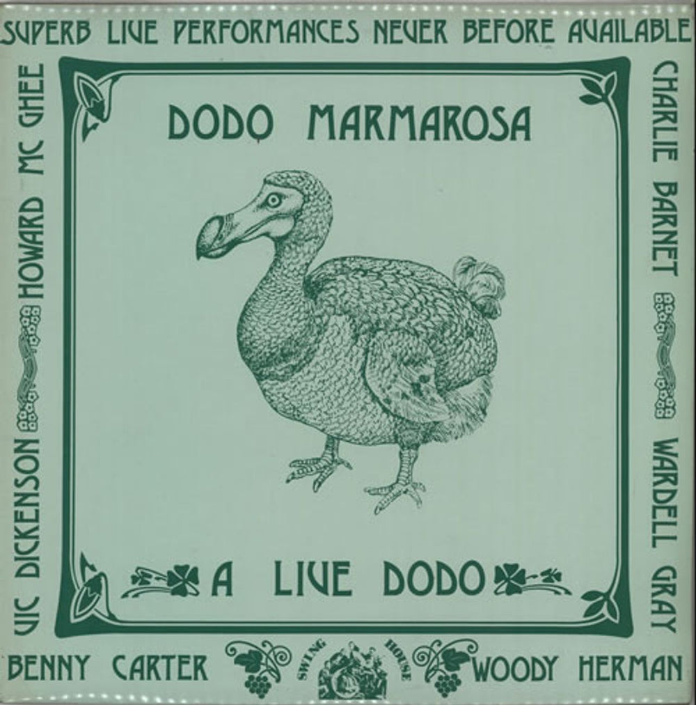 Dodo Marmarosa A Live Dodo UK vinyl LP album (LP record) SWH-10